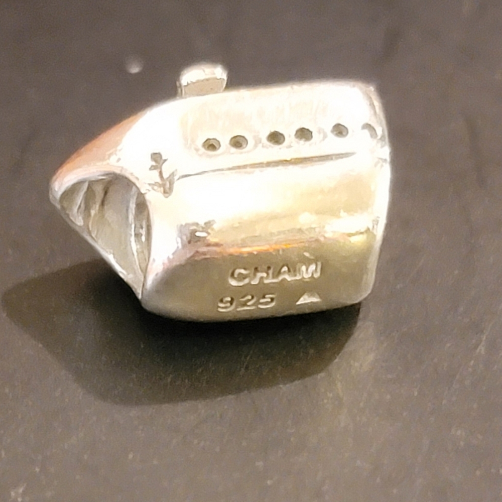 Authentic CHAMILIA Cruise ship Charm fits Pandora Type Bracelets 925 sterling